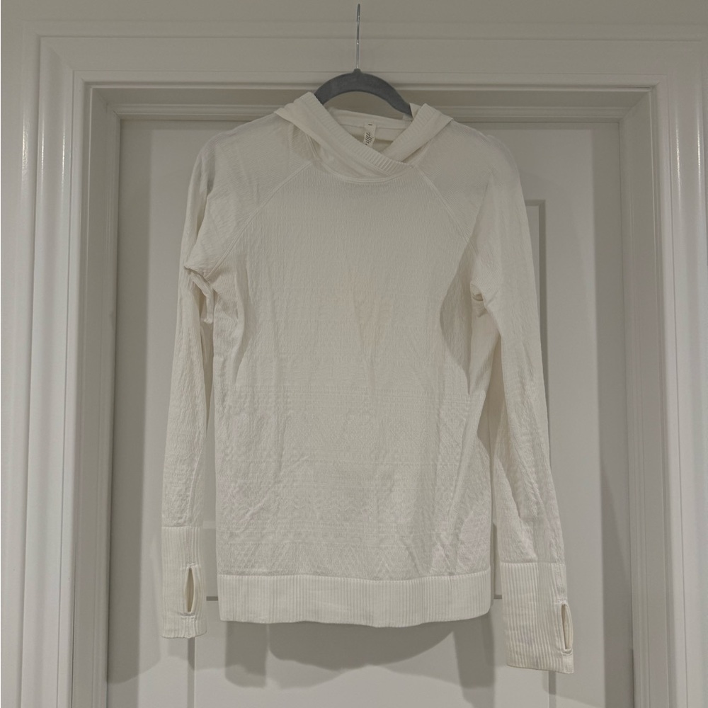 White Lululemon Textured Long Sleeve